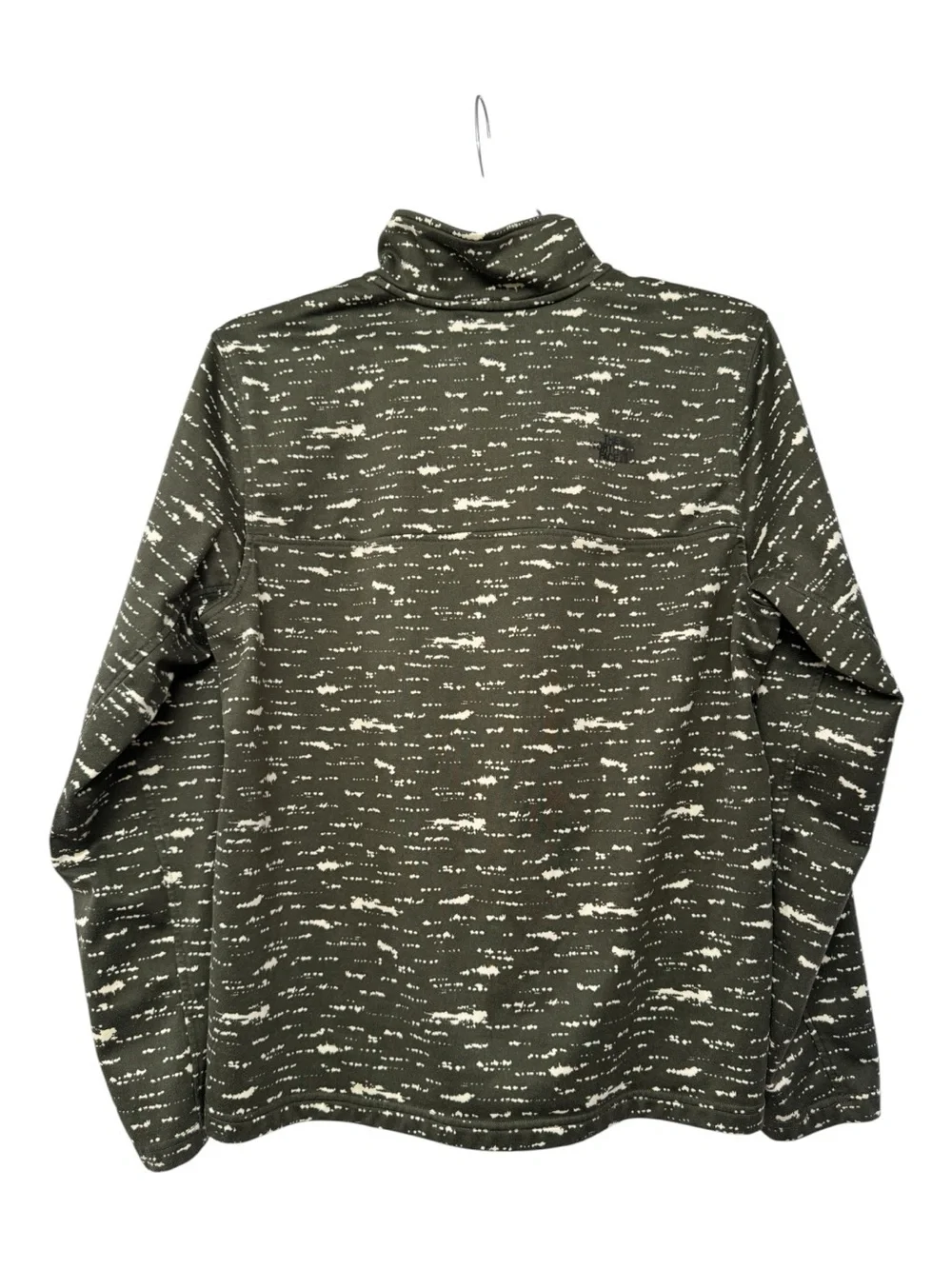 The North Face Olive & Cream Patterned Quarter-Zip Performance Pullover